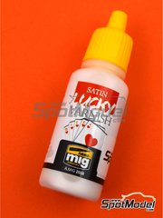 AMMO of Mig Jimenez: Clearcoat - Satin Lucky Varnish - 1 x 17ml - for Airbrush or brush
