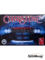 AMT: Car scale model kit 1/25 scale - Plymouth Belvedere Christine 1958 - plastic parts, rubber parts, water slide decals, assembly instructions and painting instructions