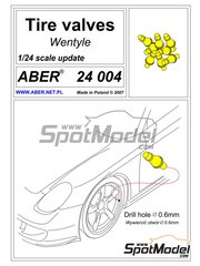 Aber: Air valve 1/24 scale - Air valves - turned metal parts and assembly instructions - 8 units