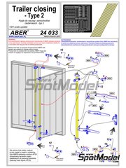 Aber: Detail 1/24 scale - Trailer and container closing - metal parts, photo-etched parts and assembly instructions image