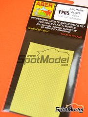 Aber: Engraved plate - Engrave plates with anti-slip texture #5 - 90x60 mm - photo-etched parts image