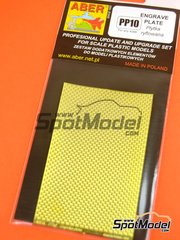 Aber: Engraved plate - Engrave plates with anti-slip texture #10 - 90x60 mm - photo-etched parts image