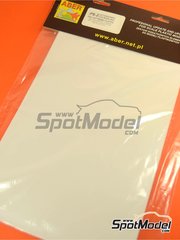 Aber: Polystyrene - plasticard plastic sheets - Polystyrene plates - 195 x 315 x 0,50 mm - 4 units image