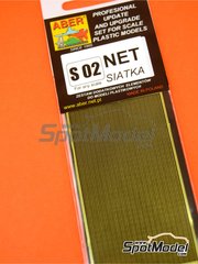 Aber: Mesh - Square grid - 80x 45 mm - 0,7x0,7 mm - photo-etched parts image