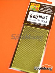 Aber: Mesh - Square grid - 80x45 mm - 1,0x1,0 mm - photo-etched parts image