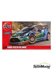 Airfix: Car scale model kit 1/32 scale - Ford Fiesta RS WRC - plastic parts, rubber parts, water slide decals and assembly instructions