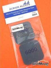 Albion Alloys: Lijas - Micro Finishing Cloth Abrasive Pads Refill - grano 6000 - 2 unidades