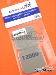 Albion Alloys: Lijas - Micro Finishing Cloth Abrasive Pads Refill - grano 12000 - 2 unidades