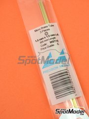 Albion Alloys: Material - Brass tube 1,5 mm x 1,3 mm x 250 mm - metal parts - 3 units