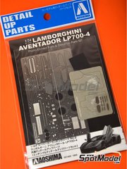 Aoshima: Detail up set 1/24 scale - Lamborghini Aventador LP700-4 - photo-etched parts, seatbelt fabric and other materials - for Aoshima reference 058640 image