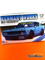 Aoshima: Car scale model kit 1/24 scale - Nissan Skyline Kenmary Works Liberty Walk Works image