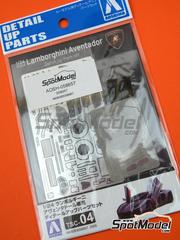 Aoshima: Detail up set 1/24 scale - Lamborghini Aventador LP700-4 - photo-etched parts, seatbelt fabric and other materials - for Aoshima references 058640, 061213 and AOSH-08652 image