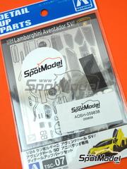 Aoshima: Detail up set 1/24 scale - Lamborghini Aventador LP720-4 50th Anniversario / Lamborghini Aventador LP750-4 SV - photo-etched parts, seatbelt fabric and other materials - for Aoshima references 01153, 05121, AOSH-059821 and AOSH-061206 image