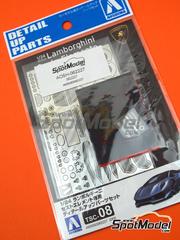 Aoshima: Detail up set 1/24 scale - Lamborghini Sesto Elemento - photo-etched parts, seatbelt fabric and other materials - for Aoshima references 62210, 010730 and 1073 image
