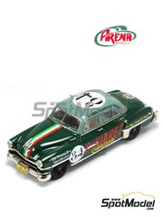 Arena Modelli: Car scale model kit 1/43 scale - Chrysler Saratoga sponsored by C.Juarez #84 - David Dominguez Gama (MX) + Rafael Almodovar (MX) - Carrera Panamericana 1951 - photo-etched parts, resin parts, rubber parts, water slide decals, white metal parts, other materials, assembly instructions and painting instructions