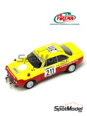 Arena Modelli: Car scale model kit 1/43 scale - Alfa Romeo GTA Group 2 Scuderia Citt� dei Mille Team sponsored by Balduzzi #211 - Duilio Ghislotti (IT) + Giancarlo Galimberti (IT) - Giro d'Italia Automobilistico 1974 - photo-etched parts, resin parts, rubber parts, turned metal parts, water slide decals, white metal parts and assembly instructions