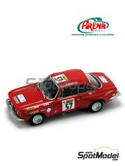 Arena Modelli: Car scale model kit 1/43 scale - Alfa Romeo 2000 GTAm sponsored by Shell #57 - Guy Chasseuil (FR) + Christian Baron (FR) - Tour de France Automobile 1971 - photo-etched parts, resin parts, rubber parts, turned metal parts, water slide decals, white metal parts and assembly instructions
