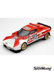 Arena Modelli: Car scale model kit 1/43 scale - Lancia Stratos HF Marlboro Lancia Team #111 - Sandro Munari (IT) + Mario Mannucci (IT) - Tour de France Automobile 1973 - photo-etched parts, resin parts, rubber parts, vacuum formed parts, water slide decals, white metal parts, assembly instructions and tobacco sponsor decals
