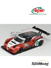 Arena Modelli: Car scale model kit 1/43 scale - MG Alfa Romeo O1 Furore sponsored by ACS #23 - Marco Gramenzi (IT) - Trento Bondone Hill Climb 2017 - photo-etched parts, resin parts, rubber parts, turned metal parts, water slide decals, white metal parts and assembly instructions