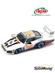 Arena Modelli: Car scale model kit 1/43 scale - Porsche 935 L Brumos Team sponsored by Henn's T-Bird Swap Shop #6 - Hurley Haywood (US) + Anthony Joseph 'A. J.' Foyt Jr. (US) - Daytona 250 miles 1983 - photo-etched parts, resin parts, rubber parts, turned metal parts, water slide decals, white metal parts, other materials and assembly instructions