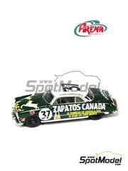 Arena Modelli: Car scale model kit 1/43 scale - Hudson Hornet Hollywood sponsored by Zapatos Canada #37 - Salvador Lpez Chvez (MX) - Carrera Panamericana 1951 - photo-etched parts, resin parts, rubber parts, water slide decals, white metal parts, other materials, assembly instructions and painting instructions