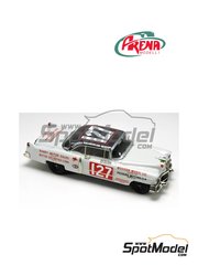 Arena Modelli: Car scale model kit 1/43 scale - Cadillac Serie 62 sponsored by Barry Motor Sales #127 - Keith Andrews (US) + Blue Plemond (US) - Carrera Panamericana 1954 - metal parts, photo-etched parts, resin parts, rubber parts, vacuum formed parts, white metal parts, assembly instructions and painting instructions