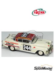 Arena Modelli: Car scale model kit 1/43 scale - Chevrolet Bel Air sponsored by Peron #244 - Guillermo G. Airaldi (AR) + Francisco Spatafora (AR) - Carrera Panamericana 1953 - photo-etched parts, resin parts, rubber parts, turned metal parts, white metal parts, assembly instructions and painting instructions