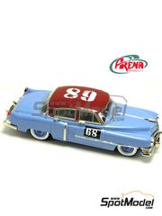 Arena Modelli: Car scale model kit 1/43 scale - Cadillac Serie 61 #68 - Bill Sterling (US) + Daniel Arias Jr. (MX) - Carrera Panamericana 1950 - photo-etched parts, resin parts, rubber parts, water slide decals, white metal parts, assembly instructions and painting instructions