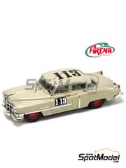 Arena Modelli: Car scale model kit 1/43 scale - Cadillac Serie 62 #113 - Thomas A. Deal (US) + Sam Cresap (US) - Carrera Panamericana 1950 - photo-etched parts, resin parts, rubber parts, water slide decals, white metal parts, assembly instructions and painting instructions