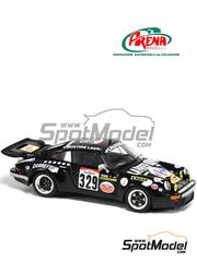 Arena Modelli: Car scale model kit 1/43 scale - Porsche 911 Carrera RS 3.0 sponsored by Carrefour #329 - Francis Bondil (FR) + Denise Emanuelli (FR) - Tour de France Automobile 1976 - photo-etched parts, resin parts, rubber parts, turned metal parts, water slide decals, white metal parts and assembly instructions