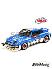 Arena Modelli: Car scale model kit 1/43 scale - Porsche 911 SC Group 4 Sonauto Team sponsored by Kenwood #2 - Bernard Bguin (FR) + Jean-Jacques 'JJ' Lenne (FR) - Ypres 24 Hours Rally, Rallye Criterium de Touraine , Tour de France Automobile 1982 - photo-etched parts, resin parts, rubber parts, turned metal parts, water slide decals, white metal parts and assembly instructions