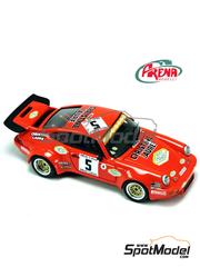 Arena Modelli: Car scale model kit 1/43 scale - Porsche 911 Carrera RS 3.0 sponsored by Christine Laure, Yacco #3, 5, 6, 10, 12 - Francis Vincent (FR) + Willy Lux (BE) - Antibes Rally, Sanremo Rally, Rallye Critrium des Cvennes, Tour de Corse Rallye de France, Ronde Cevenole 1978 - photo-etched parts, resin parts, rubber parts, turned metal parts, water slide decals, white metal parts and assembly instructions