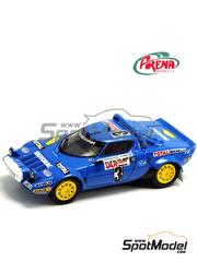 Arena Modelli: Car scale model kit 1/43 scale - Lancia Stratos sponsored by Chardonnet #3 - Bernard Darniche (FR) + Alain Mah (FR) - 1000 Pistes Rally 1979 - metal parts, photo-etched parts, resin parts, rubber parts, water slide decals, white metal parts and painting instructions