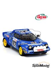 Arena Modelli: Car scale model kit 1/43 scale - Lancia Stratos Chardonnet Team sponsored by Motorac #102 - Bernard Darniche (FR) + Alain Mah (FR) - Tour de France Automobile 1979 - metal parts, photo-etched parts, resin parts, rubber parts, water slide decals, white metal parts and painting instructions
