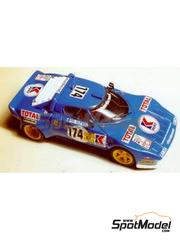 Arena Modelli: Car scale model kit 1/43 scale - Lancia Stratos HF Chardonnet Team #174, 180 - Bernard Darniche (FR) + Alain Mah&eacute; (FR) - Tour de France Automobile 1975 and 1977 - photo-etched parts, resin parts, rubber parts, turned metal parts, water slide decals and assembly instructions image