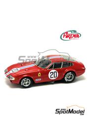 Arena Modelli: Car scale model kit 1/43 scale - Ferrari 365 GTB/4 Daytona Nart Team #20 - Arturo Merzario (IT) + Jean-Pierre Jarier (FR) - 24 Hours of Daytona 1973 - photo-etched parts, resin parts, rubber parts, turned metal parts, water slide decals, white metal parts, assembly instructions and painting instructions image