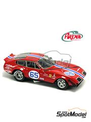 Arena Modelli: Car scale model kit 1/43 scale - Ferrari 365 GTB/4 Daytona #65 - John Morton (US) + Tony Adamowicz (US) - 24 Hours of Daytona 1979 - photo-etched parts, resin parts, rubber parts, turned metal parts, water slide decals, white metal parts, assembly instructions and painting instructions image