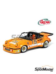 Arena Modelli: Maqueta de coche escala 1/43 - Porsche 911 SC patrocinado por Apollo Plastics N 15 - Stefan Edlis (US) - US Champions Road Atlanta 1978 y 1979 - fotograbados, piezas de resina, piezas de goma, piezas de metal torneado, calcas de agua, piezas de metal blanco, manual de instrucciones e instrucciones de pintado