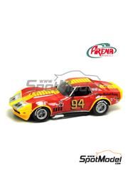 Arena Modelli: Car scale model kit 1/43 scale - Chevrolet Corvette C3 Leldon Blackwell Racing Team #94 - Tony de Lorenzo (US) - Daytona 250 miles 1972 - photo-etched parts, resin parts, rubber parts, turned metal parts, water slide decals, white metal parts, assembly instructions and painting instructions