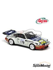 Arena Modelli ARE1087: Car scale model kit 1/43 scale - Porsche 911 Carrera  RS 3.0 sponsored by Christine Laure, Yacco #3, 5, 6, 10, 12 - Francis  Vincent (FR) + Willy Lux (