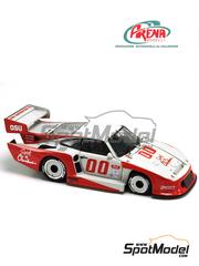 Arena Modelli: Car scale model kit 1/43 scale - Porsche 935 JLP 2 sponsored by Spirit of Cleveland #00 - Richard Silver (US) + Joe Varde (US) - 500 km of Columbus 1985 - photo-etched parts, resin parts, rubber parts, turned metal parts, water slide decals and white metal parts image
