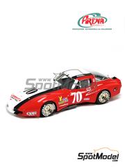 Arena Modelli: Car scale model kit 1/43 scale - Chevrolet Corvette C3 Cavendish Farms Team sponsored by Lambert's #70 - Murray Edwards (US) - Trans-Am Mid Ohio 1983 - photo-etched parts, resin parts, rubber parts, turned metal parts, water slide decals and white metal parts image