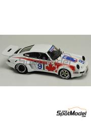 Arena Modelli: Car scale model kit 1/43 scale - Porsche 911 Carrera RS 3.0 sponsored by BFG #9 - Harry Bytzek (CA) - Molson Coupe de Mairie Criterium 1974 - photo-etched parts, resin parts, rubber parts, turned metal parts, water slide decals, white metal parts, assembly instructions and painting instructions image
