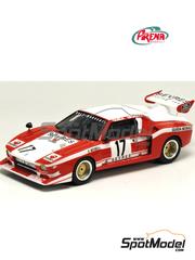 Arena Modelli: Car scale model kit 1/43 scale - De Tomaso Pantera sponsored by Sevres #17 - Maurizio Micangeli (IT) + Carlo Pietromarchi (IT) - 6 Hours Brands Hatch 1977 - photo-etched parts, resin parts, rubber parts, water slide decals and assembly instructions image