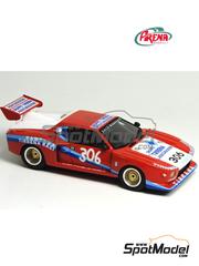 Arena Modelli: Car scale model kit 1/43 scale - De Tomaso Pantera sponsored by Tirrena Assecurazione #306 - Maurizio Micangeli (IT) + Carlo Pietromarchi (IT) - 2 Hours Vallelunga 1977 - photo-etched parts, resin parts, rubber parts, water slide decals and assembly instructions image
