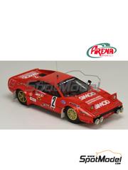Arena Modelli: Car scale model kit 1/43 scale - Ferrari 308 GTB Padova Corse Team sponsored by Simod Camel #2 - Raffaele Pinto (IT) + Fabio Penariol (IT) - Autodromo di Monza Rally 1978 - photo-etched parts, resin parts, rubber parts, water slide decals and assembly instructions