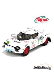 Arena Modelli: Car scale model kit 1/43 scale - Lancia Stratos HF sponsored by Rodenstock #1 - Walter Rhrl (DE) + Christian Geistdrfer (DE) - Raika Rally  1978 - photo-etched parts, resin parts, rubber parts, water slide decals and assembly instructions