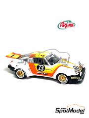 Arena Modelli: Car scale model kit 1/43 scale - Porsche 911 Carrera RSR Armor All Team #23 - Charlie Kemp (US) + Carson Baird (US) - 24 Hours of Daytona 1975 - photo-etched parts, resin parts, rubber parts, turned metal parts, water slide decals, white metal parts and assembly instructions