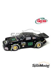 Arena Modelli: Car scale model kit 1/43 scale - Porsche 911 Carrera RSR Luis Mendez Racing Team sponsored by Hotel Santo Domingo #68 - Luis Mendez (DO) - Lime Rock 100 miles 1977 - photo-etched parts, resin parts, rubber parts, turned metal parts, water slide decals, white metal parts and assembly instructions image