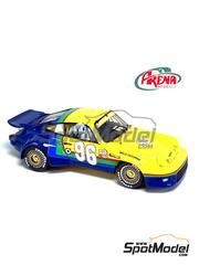 Arena Modelli: Car scale model kit 1/43 scale - Porsche 911 Carrera RSR sponsored by Weld Fixturing #96 - Phil Byrd (US) + Freddy Baker (US) + Robert Kirby (US) - 12 Hours Sebring 1983 - photo-etched parts, resin parts, rubber parts, turned metal parts, water slide decals, white metal parts and assembly instructions
